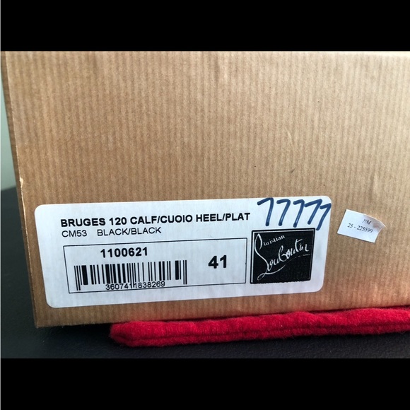 Christian Louboutin black leather Bruges platform heels - Picture 8 of 11